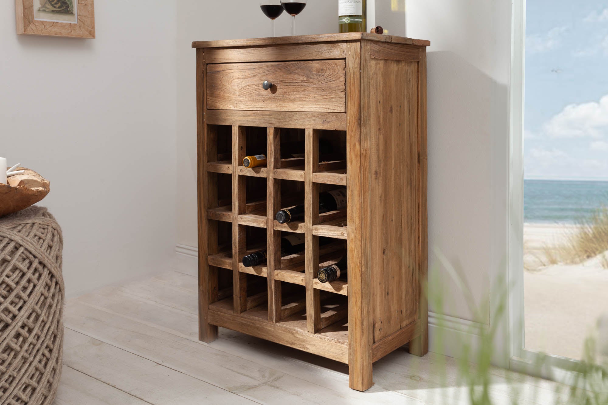 Wine Cabinet Hemingway 56cm Recycled Wood