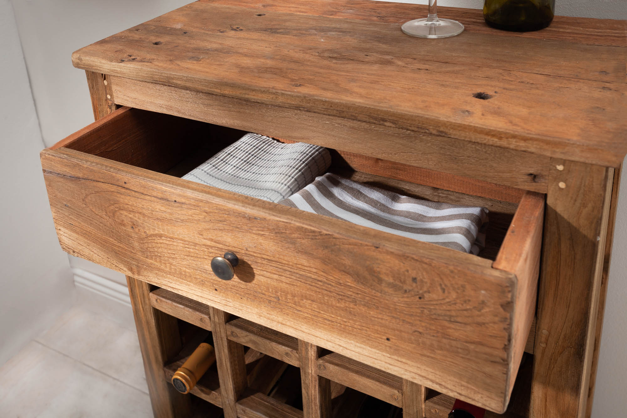 Wine Cabinet Hemingway 81cm Recycled Wood