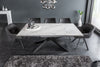 Dining Table Galactic 180-220-260cm Ceramic White Marble Look