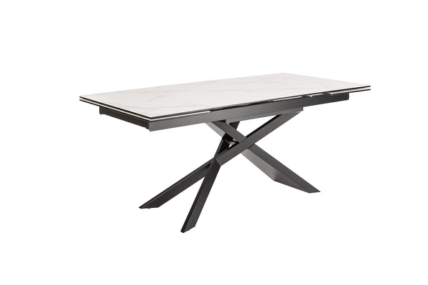 Dining Table Galactic 180-220-260cm Ceramic White Marble Look
