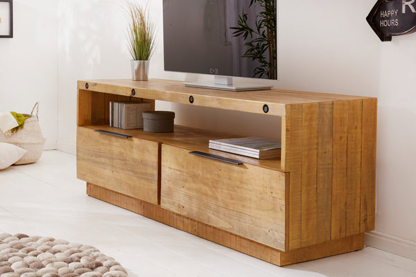Natural pine tv hot sale stand