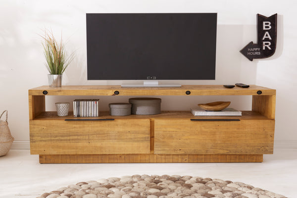 TV Stand Oslo 150cm Pine Wood Natural