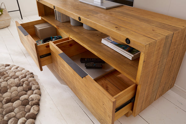 TV Stand Oslo 150cm Pine Wood Natural
