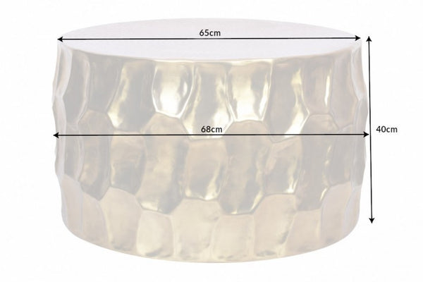 Round Coffee Table Organic Orient 68cm Gold
