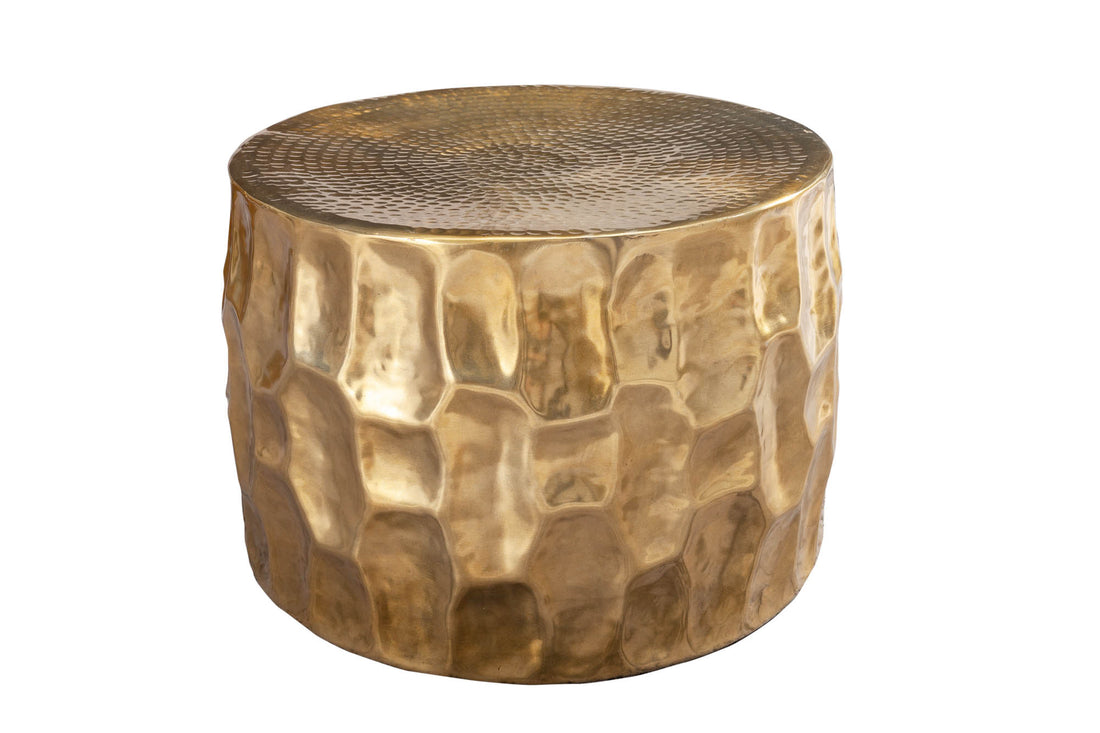Round Coffee Table Organic Orient 53cm Metal Gold