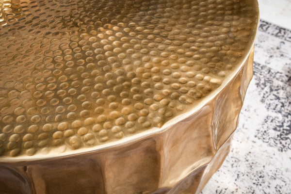 Round Coffee Table Organic Orient 68cm Gold