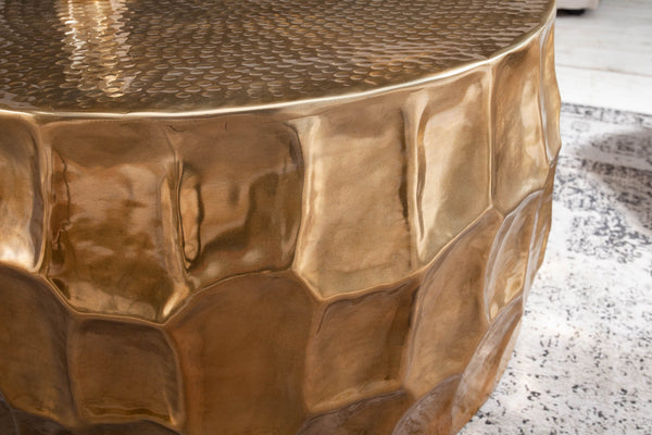 Round Coffee Table Organic Orient 68cm Gold