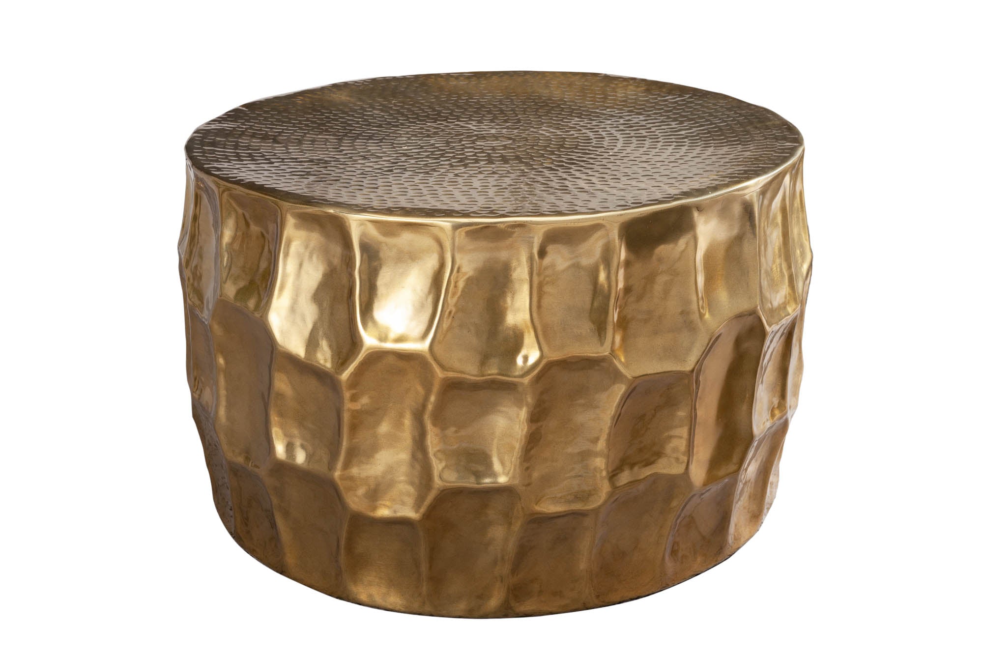 Round Coffee Table Organic Orient 68cm Gold