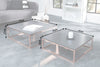 Set Of 2 Nesting Coffee Tables Elements 65cm/75cm Anthracite Copper