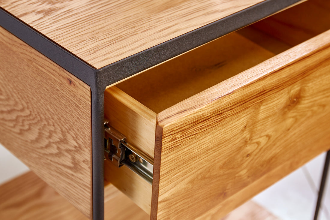 Bedside Table Scorpion 40cm Wild Oak Veneer Natural