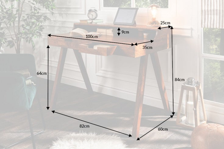 Desk Monsoon 100cm Acacia Wood Brown