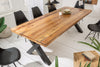 Dining Table Blacksmith 200cm Mango Wood Natural X-Frame