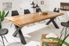 Dining Table Blacksmith 200cm Mango Wood Natural X-Frame