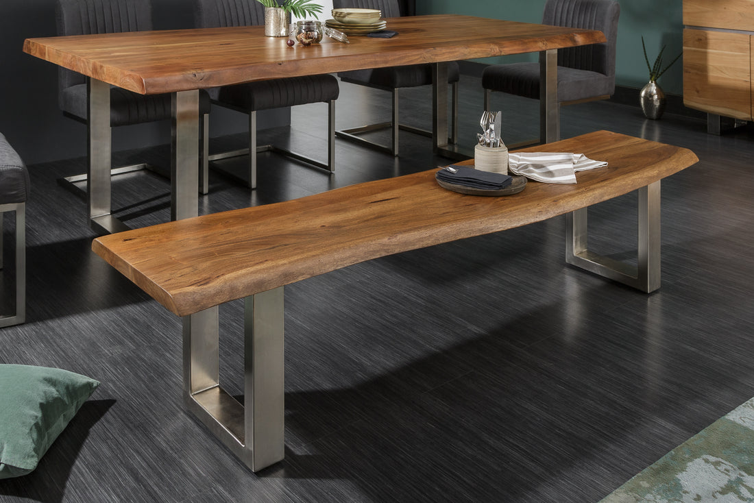 Bench Monolith 200cm Acacia Wood Honey