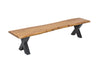 Bench Monolith 160cm Acacia Wood Honey X-Frame