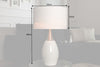 Table Lamp Carla 60cm Metal White