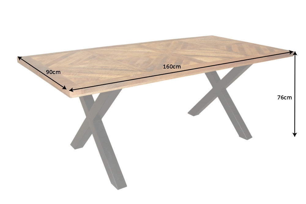 Dining Table Eon 160cm Mango Wood Natural