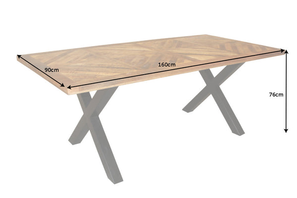 Dining Table Eon 160cm Mango Wood Natural