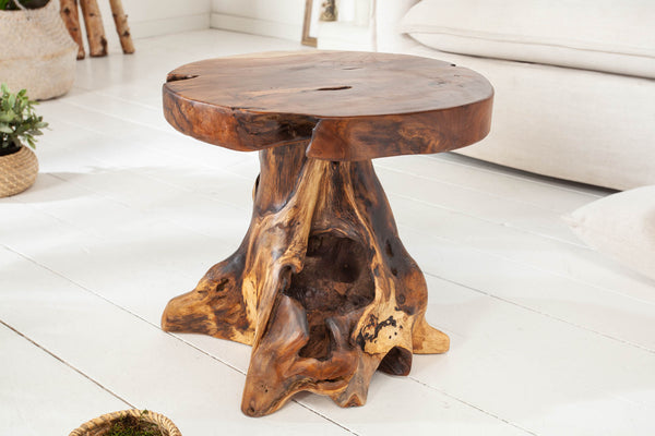 Side Table Root 40cm Teak Wood Brown