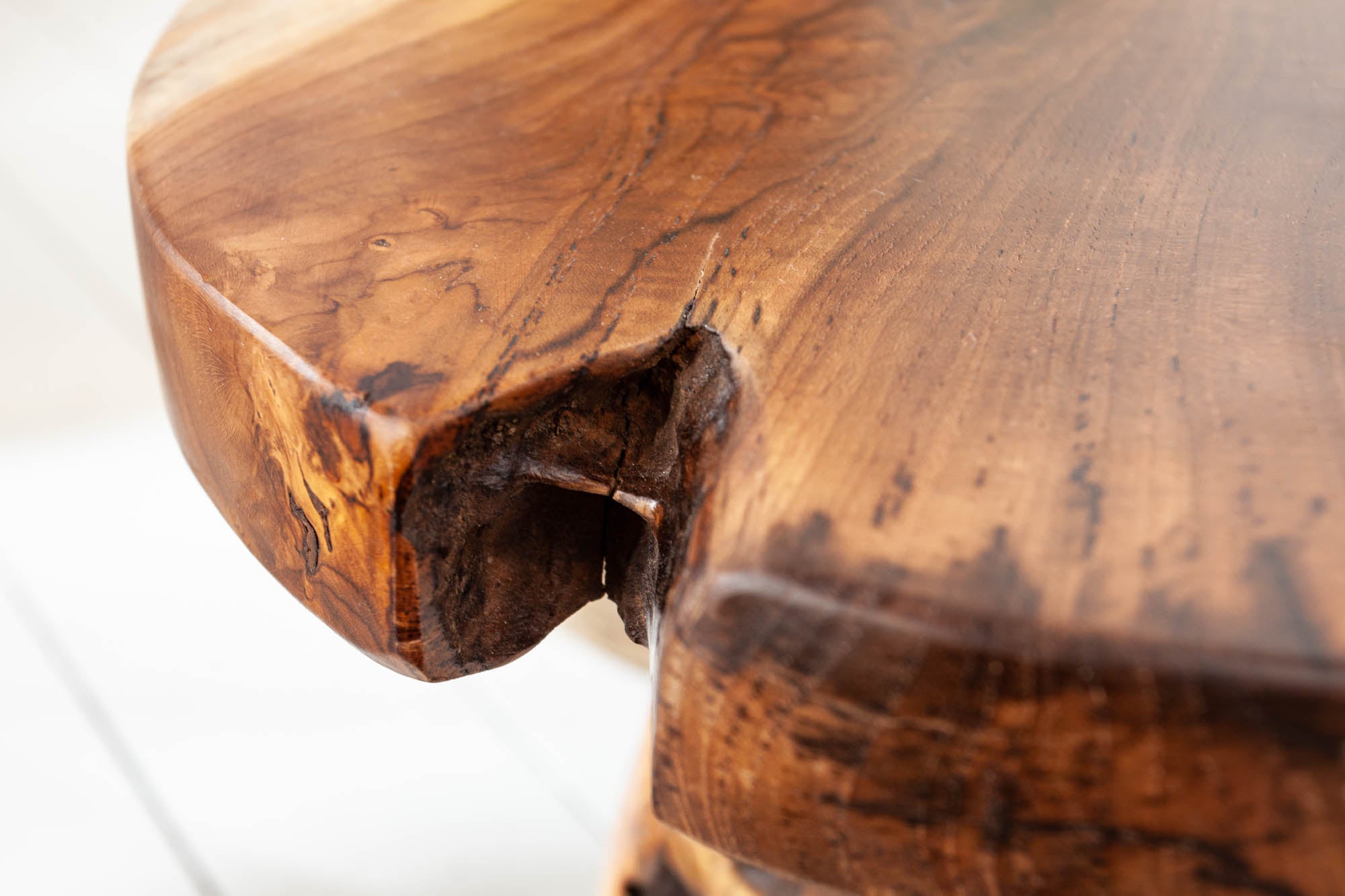 Side Table Root 40cm Teak Wood Brown