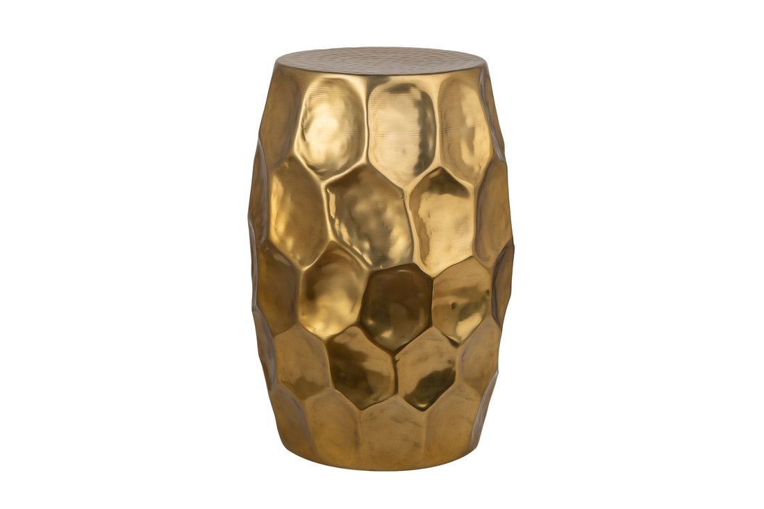 Round Side Table Organic Orient 46cm Metal Gold