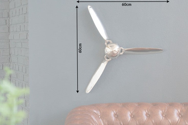 Decorative Propeller Screw III 60cm Metal Silver