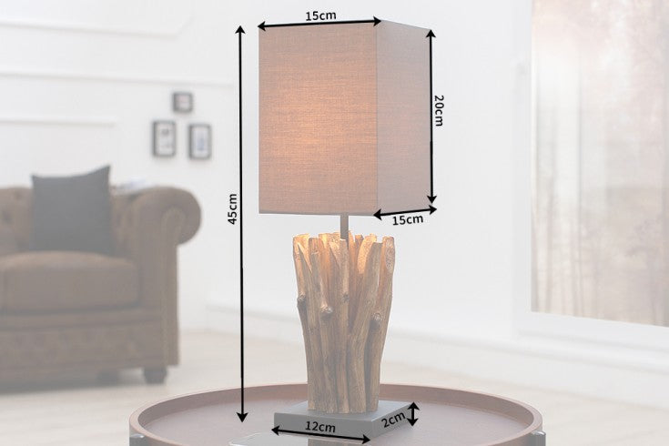Table Lamp Euphoria 45cm Driftwood Brown