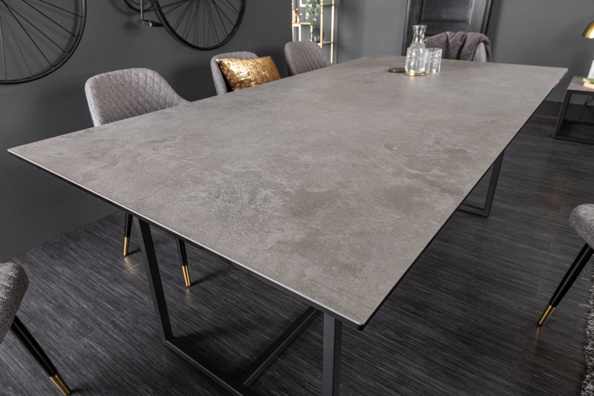 Dining Table Eclipse 200cm Ceramic Concrete Look