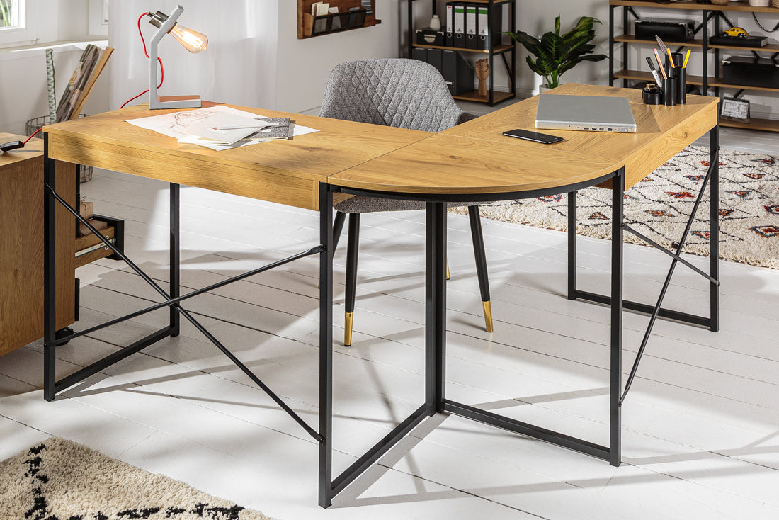 Corner Desk Studio 130cm Oak Look