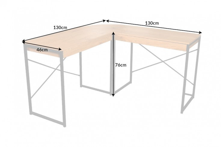 Corner Desk Studio 130cm Oak Look