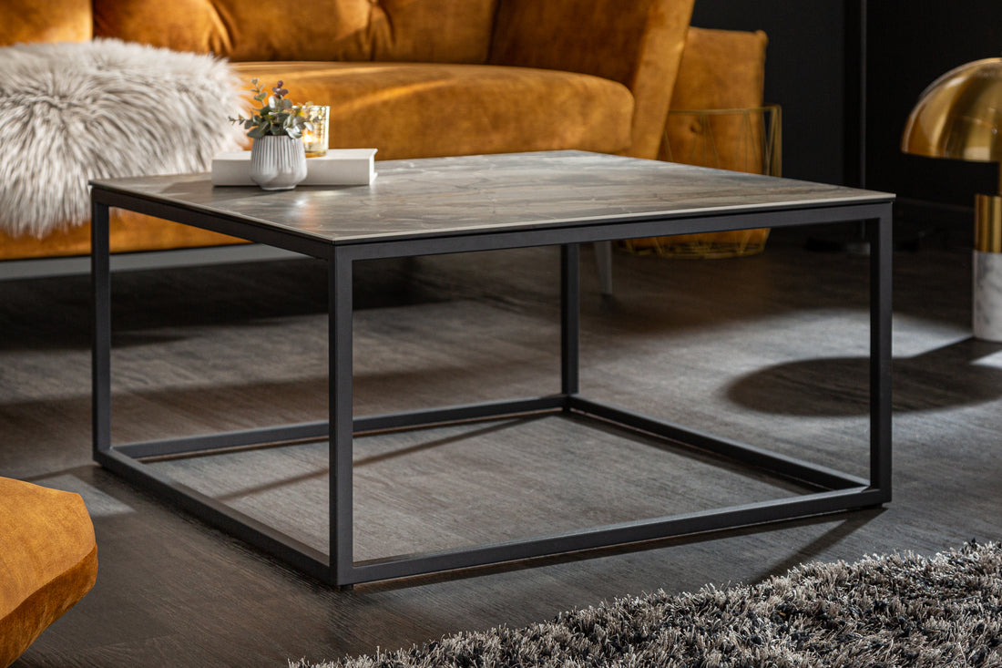 Coffee Table Eclipse 75cm Ceramic Marble Look Taupe