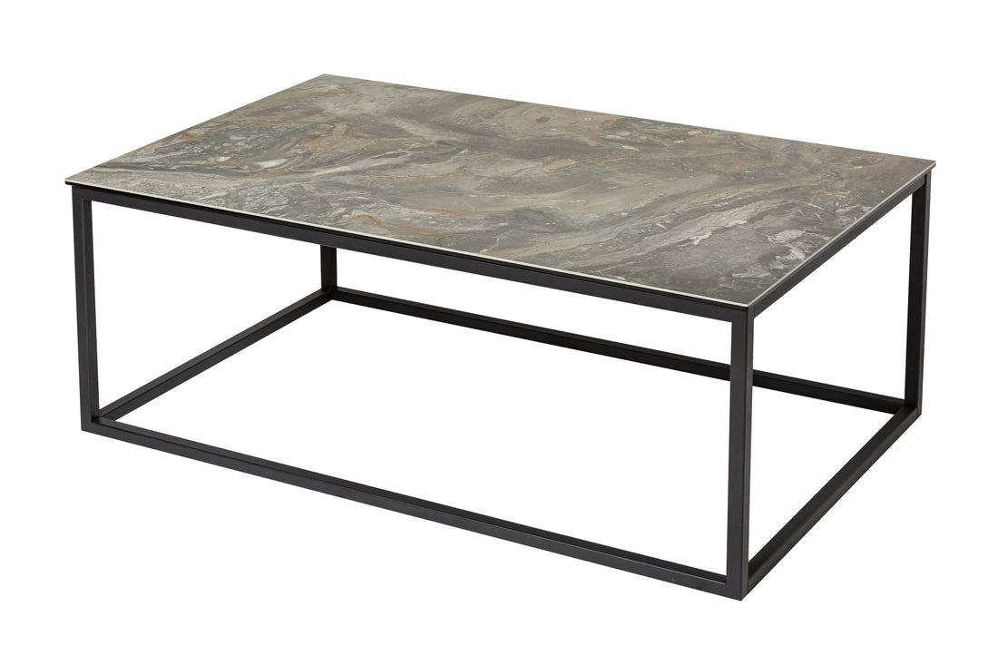Coffee Table Eclipse 100cm Ceramic Marble Look Taupe