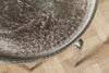 Set Of 2 Round Side Tables Abstract 54cm/59cm Metal Silver