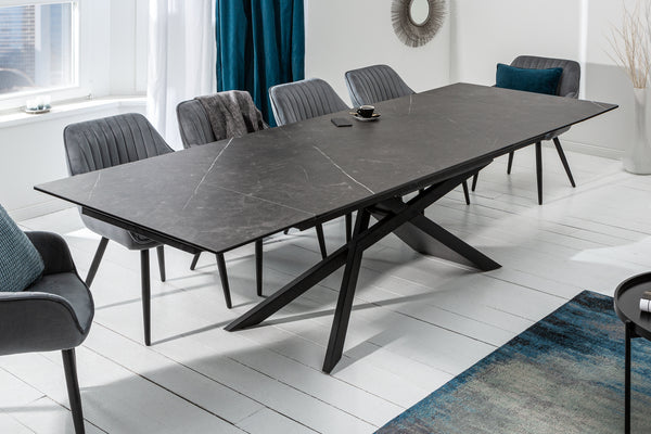Dining Table Galactic 180-220-260cm Ceramic Graphite Look