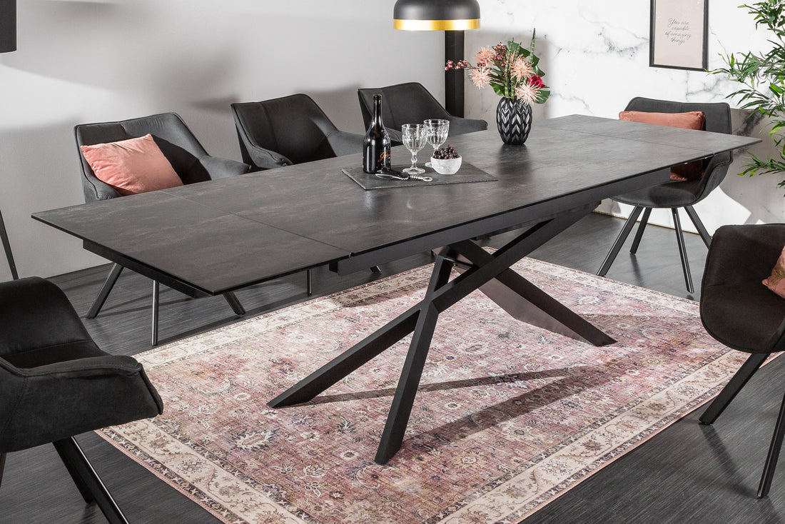 Dining Table Galactic 180-220-260cm Ceramic Lava Look