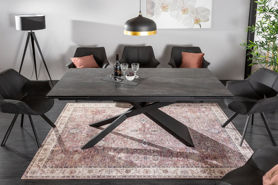 Extendable Dining Table Galactic 180-220-260cm Ceramic Lava Look