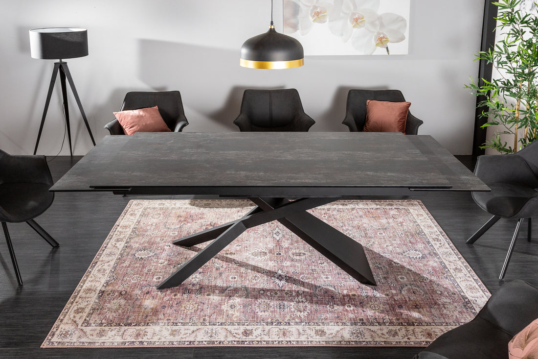 Extendable Dining Table Galactic 180-220-260cm Ceramic Lava Look