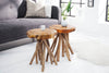Side Table Root 45cm Teak Wood Brown