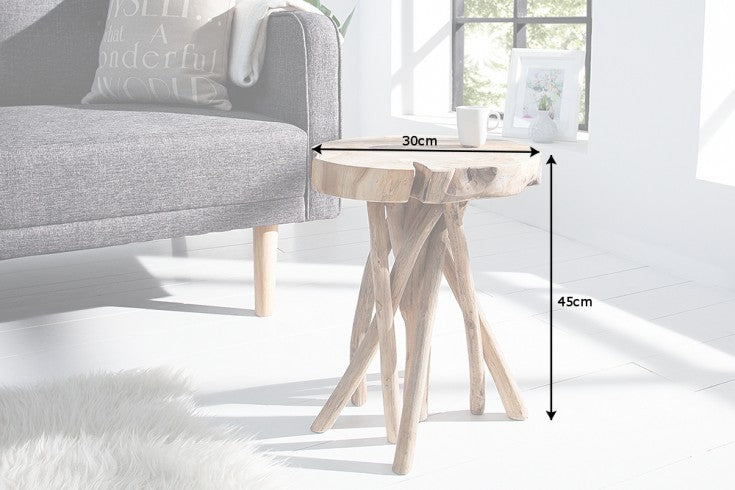 Side Table Root 45cm Teak Wood Brown