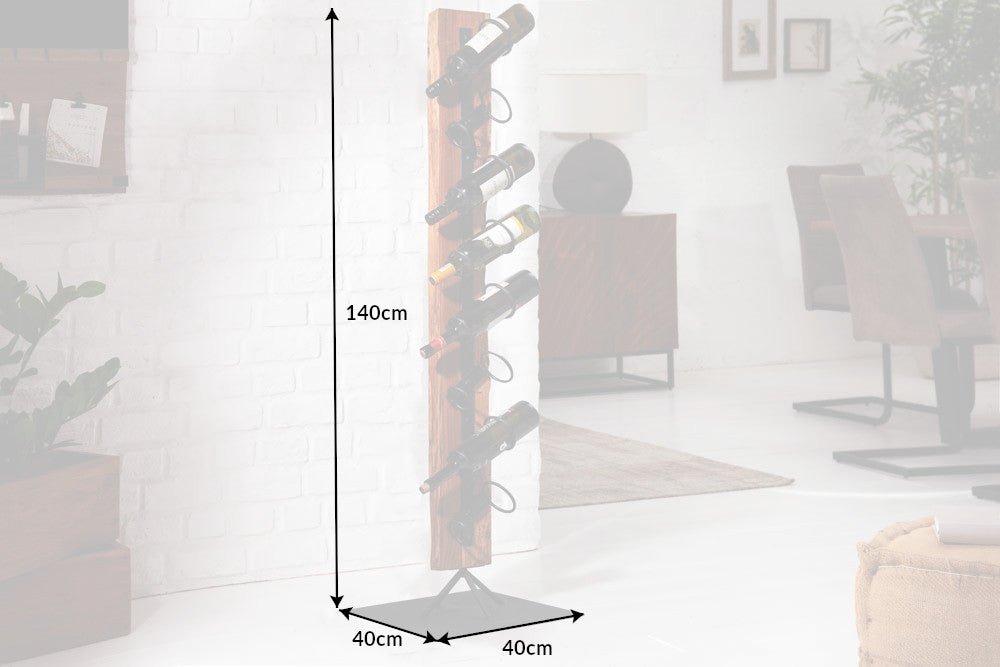 Wine Rack Barracuda 140cm Teak Wood Brown