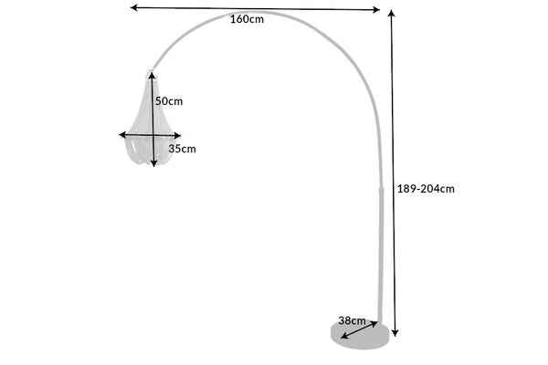 Floor Lamp Royal 189-204cm Black