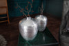 Set Of 2 Vases Oriental 27cm/33cm Metal Silver