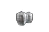 Set Of 2 Vases Oriental 27cm/33cm Metal Silver