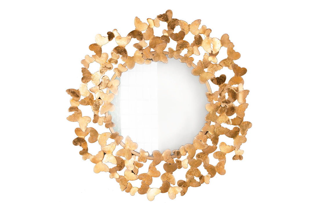 Mirror Butterfly 78cm Metal Gold