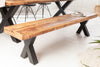Bench Blacksmith 200cm Mango Wood Natural X-frame
