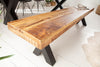 Bench Blacksmith 200cm Mango Wood Natural X-frame