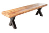 Bench Blacksmith 200cm Mango Wood Natural X-frame