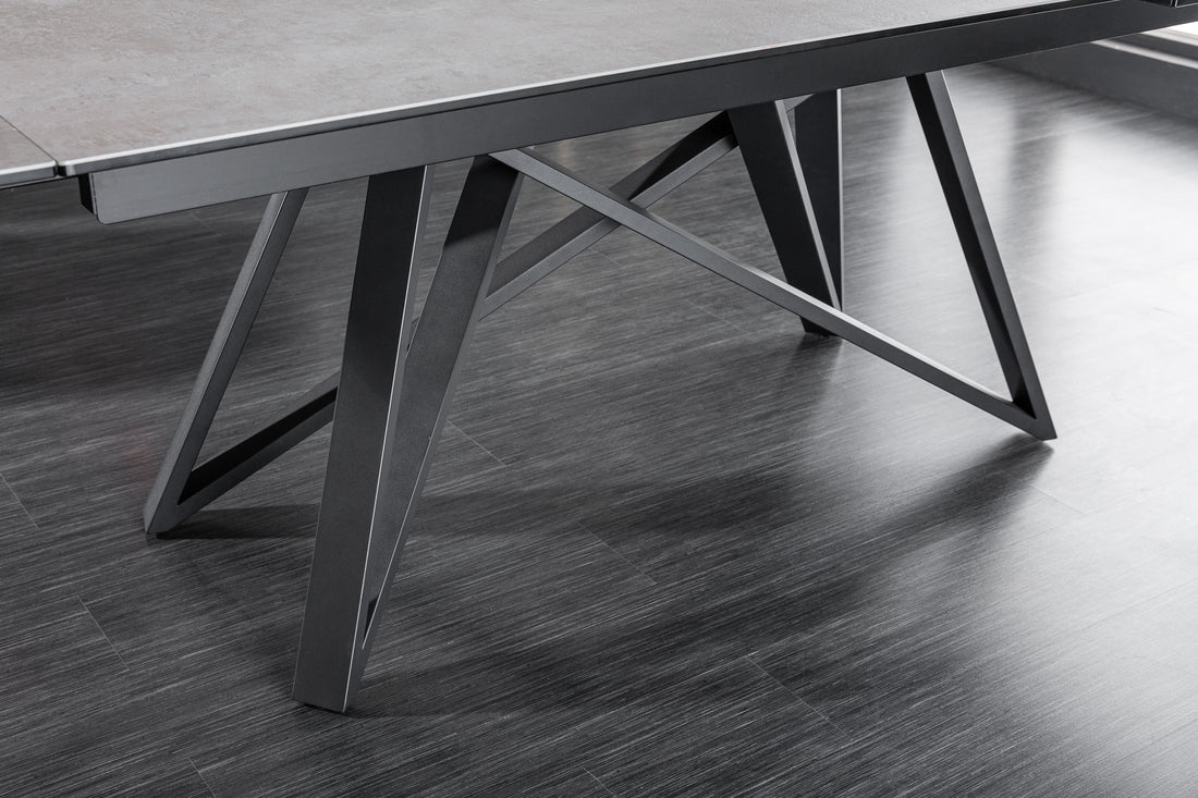 Extendable Dining Table Helios 180-220-260cm Ceramic Concrete Look