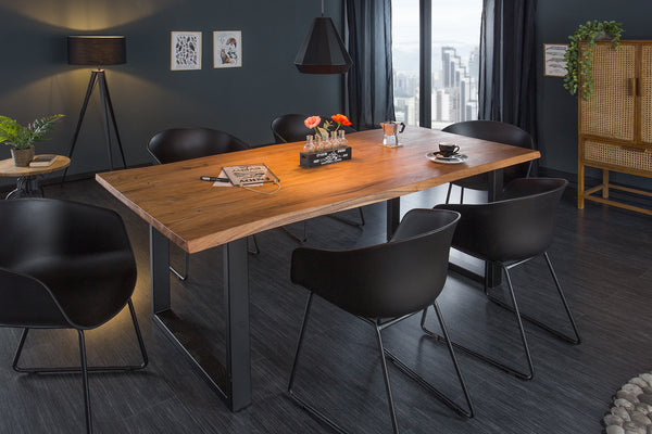 Dining Table Monolith 180cm Acacia Wood Natural Brown