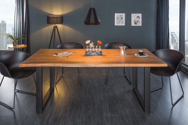 Dining Table Monolith 180cm Acacia Wood Natural Brown